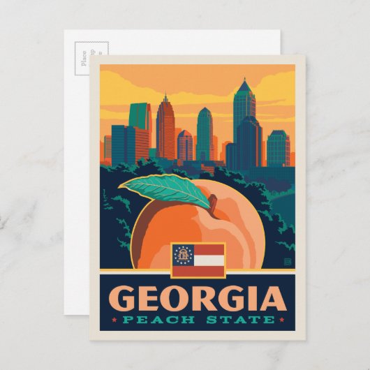 Staatsstolz | Georgien Postkarte (Vorne/Hinten)