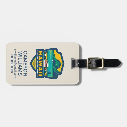 Staatsstolz | Hawaii Gepäckanhänger (Vorderseite horizontal)