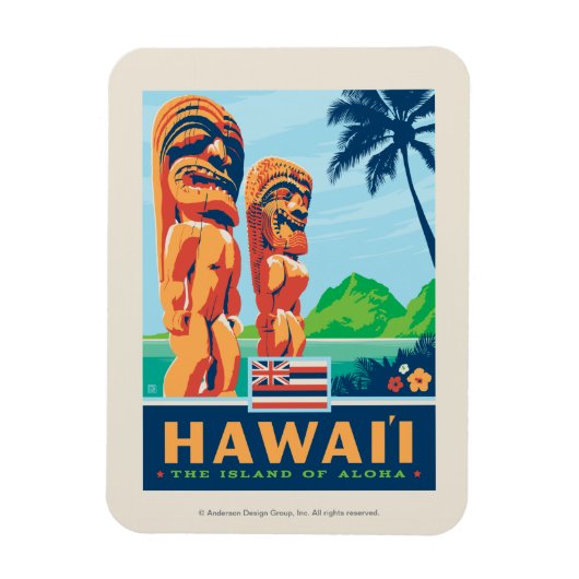 Staatsstolz | Hawaii Magnet (Vertikal)