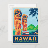 Staatsstolz | Hawaii Postkarte (Vorne/Hinten)