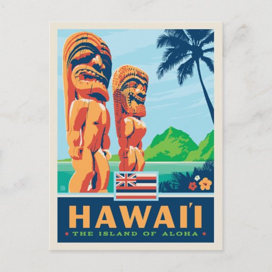 Staatsstolz | Hawaii Postkarte (Vorderseite)