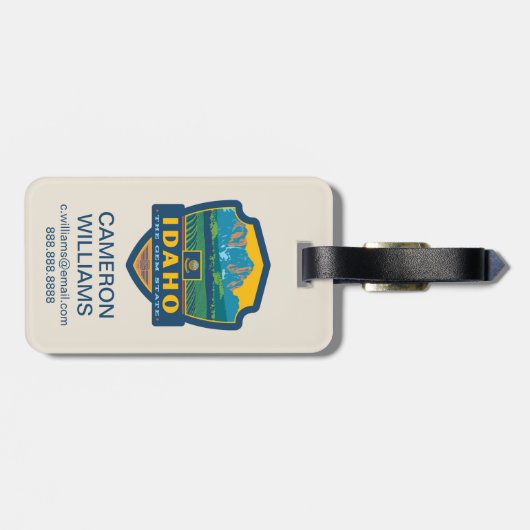 Staatsstolz | Idaho Gepäckanhänger (Rückseite horizontal)