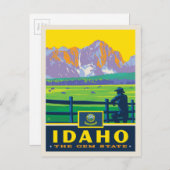 Staatsstolz | Idaho Postkarte (Vorne/Hinten)