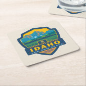 Staatsstolz | Idaho Rechteckiger Pappuntersetzer (angewinkelt)