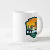 Staatsstolz | Illinois Jumbo-Tasse (Vorderseite Rechts)