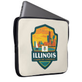 Staatsstolz | Illinois Laptopschutzhülle (Vorne Rechts)