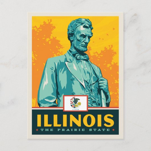Staatsstolz | Illinois Postkarte (Vorderseite)