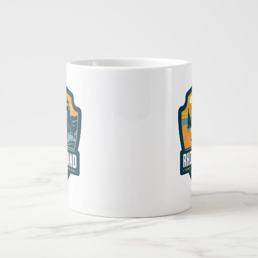 Staatsstolz | Insel Rhode Jumbo-Tasse (Vorderseite)