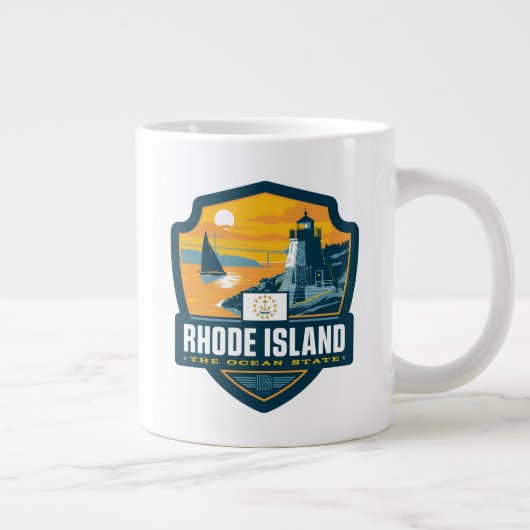 Staatsstolz | Insel Rhode Jumbo-Tasse (Rechts)