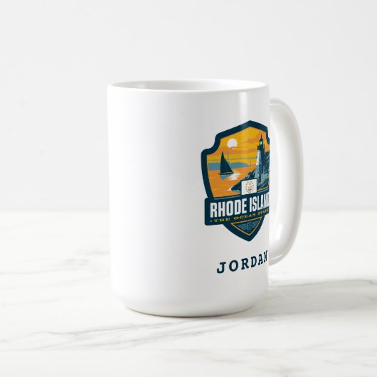 Staatsstolz | Insel Rhode Kaffeetasse (VorderseiteRechts)