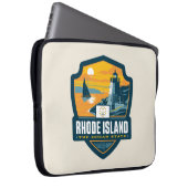 Staatsstolz | Insel Rhode Laptopschutzhülle (Vorne Rechts)