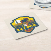 Staatsstolz| Iowa Rechteckiger Pappuntersetzer (angewinkelt)