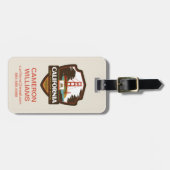 Staatsstolz | Kalifornien Gepäckanhänger (Vorderseite horizontal)