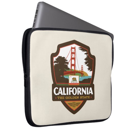 Staatsstolz | Kalifornien Laptopschutzhülle (Vorne Rechts)