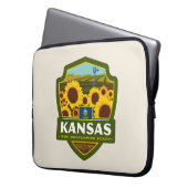 Staatsstolz | Kansas Laptopschutzhülle (Vorderseite Links)