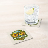 Staatsstolz| Kansas Rechteckiger Pappuntersetzer (Vor Ort)