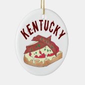 Staatsstolz Kentucky Hot Brown Openface Sandwich Keramik Ornament (Rechts)