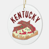 Staatsstolz Kentucky Hot Brown Openface Sandwich Keramik Ornament (Links)