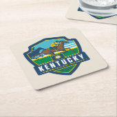 Staatsstolz | Kentucky Rechteckiger Pappuntersetzer (angewinkelt)