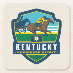Staatsstolz   Kentucky Rechteckiger Pappuntersetzer