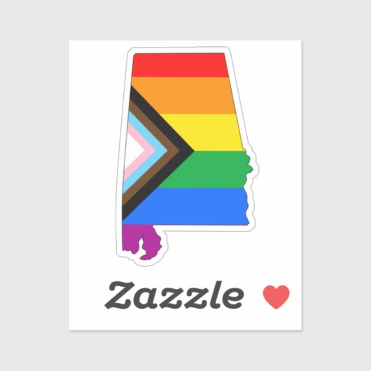 Staatsstolz LGBTQ-Status Aufkleber (Blatt)