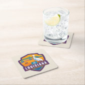 Staatsstolz | Louisana Rechteckiger Pappuntersetzer (Vor Ort)