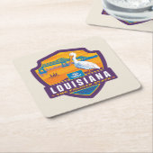 Staatsstolz | Louisana Rechteckiger Pappuntersetzer (angewinkelt)