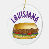 Staatsstolz Louisiana Shrimp Po'Boy Sandwich Keramik Ornament (Links)
