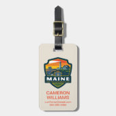 Staatsstolz | Maine Gepäckanhänger (Vorderseite vertikal)