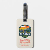 Staatsstolz | Maine Gepäckanhänger (Rückseite vertikal)
