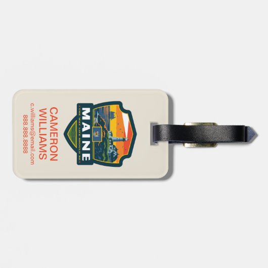 Staatsstolz | Maine Gepäckanhänger (Rückseite horizontal)