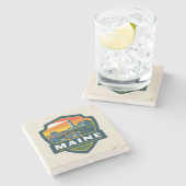 Staatsstolz| Maine Steinuntersetzer (Seitenansicht)