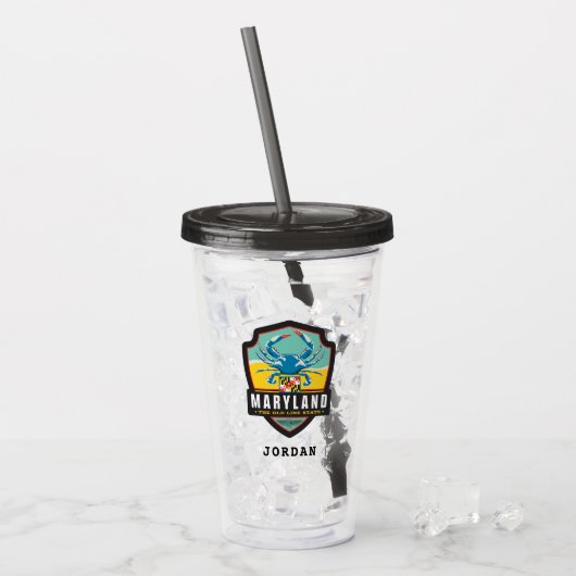 Staatsstolz | Maryland Acryltrinkbecher (Vorderseite Ice)