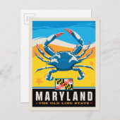 Staatsstolz | Maryland Postkarte (Vorne/Hinten)