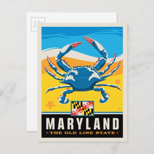 Staatsstolz | Maryland Postkarte (Vorne/Hinten)