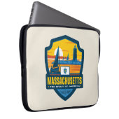 Staatsstolz | Massachusetts Laptopschutzhülle (Vorne Rechts)