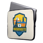 Staatsstolz | Massachusetts Laptopschutzhülle (Vorderseite Links)