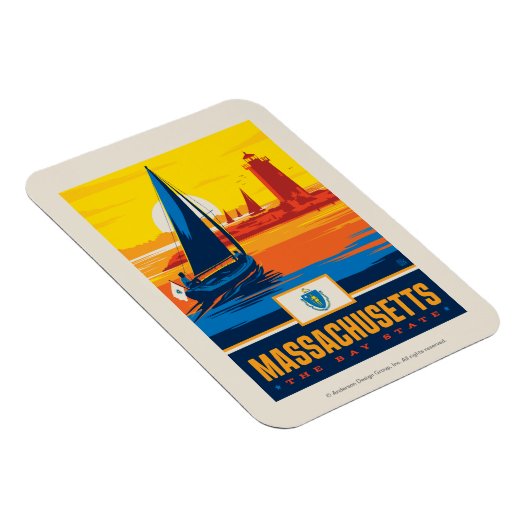 Staatsstolz | Massachusetts Magnet (Rechte Seite)