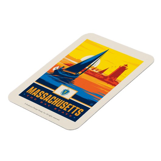 Staatsstolz | Massachusetts Magnet (Linke Seite)