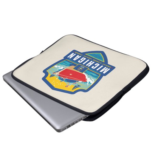 Staatsstolz | Michigan Laptopschutzhülle (Vorne Knopf)