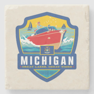 Staatsstolz   Michigan Steinuntersetzer