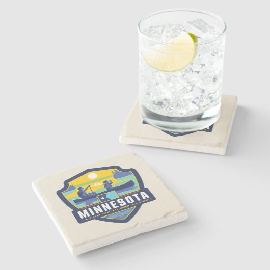 Staatsstolz | Minnesota Steinuntersetzer (Seitenansicht)