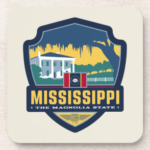 Staatsstolz Mississippi Getränkeuntersetzer