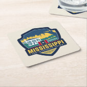 Staatsstolz | Mississippi Rechteckiger Pappuntersetzer (angewinkelt)