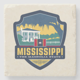 Staatsstolz Mississippi Steinuntersetzer