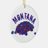 Staatsstolz Montana Huckleberries Blue Huckleberry Keramik Ornament (Rechts)