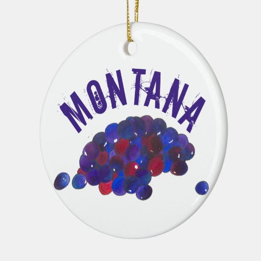 Staatsstolz Montana Huckleberries Blue Huckleberry Keramik Ornament (Links)