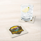 Staatsstolz | Montana Rechteckiger Pappuntersetzer (Vor Ort)