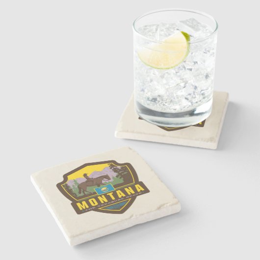 Staatsstolz | Montana Steinuntersetzer (Seitenansicht)