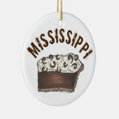 Staatsstolz MS Mississippi Mud Pie Slice Keramik Ornament (Rechts)